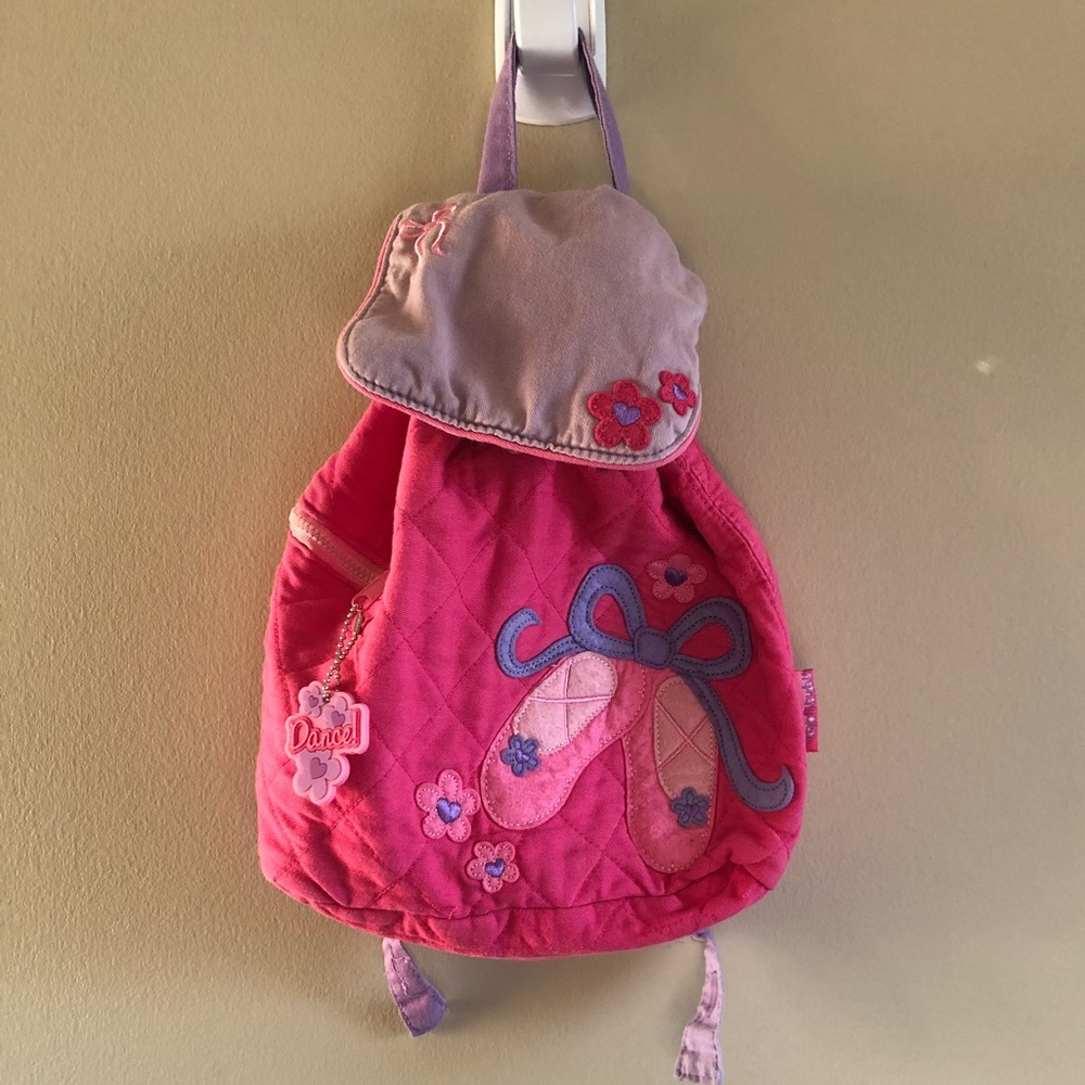 Stephen Joseph Pink Ballet Quilted Backpack- used